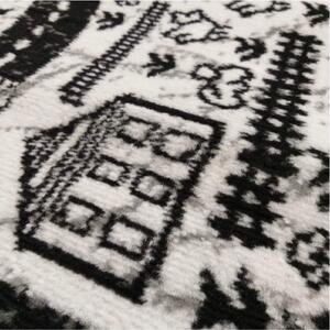 Čierno-biely detský koberec Seth 10 Rozmer: 200x290 cm