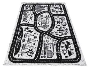 Čierno-biely detský koberec Seth 10 Rozmer: 200x290 cm