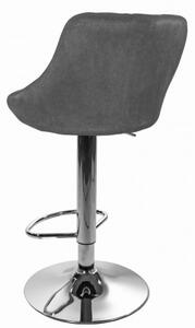 Barová stolička Kast - sivý zamat/chróm