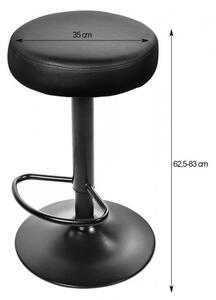 Barová stolička Rojst čierna-čierna