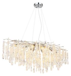 Luster 12x E14 strieborná, priehľadná IP20 GLOBO lighting KINGA 64141H2