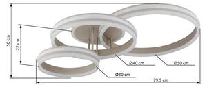 Stropné svietidlo LED 3000K piesková, biela IP20 GLOBO lighting RUBIO 67260-72SA