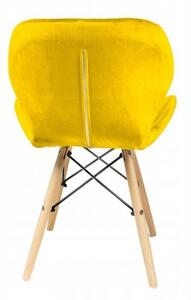 Jedálenská stolička Lago Zamat - žltá