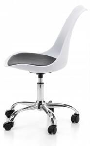 Kancelárska stolička Alba - čierno biela