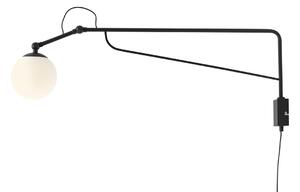 Aldex SOHO GLASS LONG | Nástenná lampa s dlhým nastaviteľným ramenom