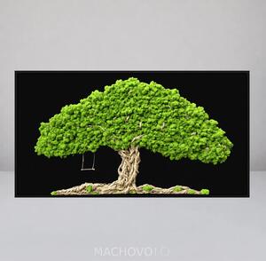 Machový obraz - strom života s rámom