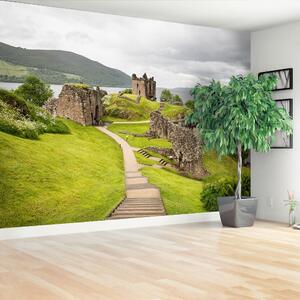 Fototapeta Vliesová Hrad loch ness 250x104 cm