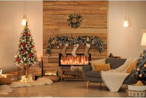 Umelý vianočný stromček s pníkom - PREMIUM zasnežený efekt 160cm