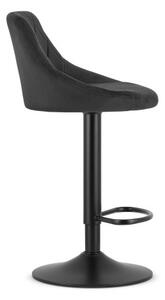 Barová stolička Kast - čierna zamatová