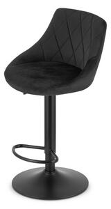 Barová stolička Kast - čierna zamatová