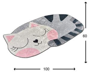 Conceptum Hypnose Detský koberec Big Cat 60x100 cm šedý