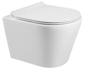 Mexen RICO Rimless, závesná WC misa so sedátkom + bidet, biela, 30724000+35724800
