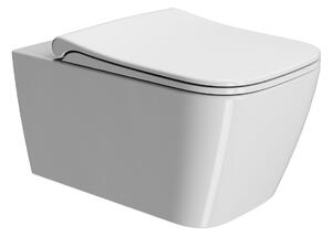 GSI, NUBES WC sedátko, Soft Close, biela/chróm, MS96C11
