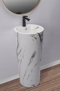 Rea Blanka voľne-stojace umývadlo, 84 x 40 cm, Marble imitácia kameňa, REA-U8704