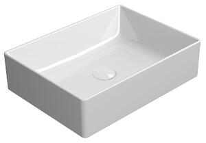 GSI, KUBE X keramické umývadlo na dosku 50x37 cm, biela ExtraGlaze, 942911