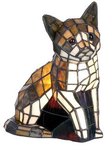 Dekorativná lampa Tiffany mačka - 24*20 cm 1x E14 / max 40w - Clayre & Eef