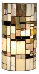 Nástenná lampa Tiffany Blocked - 20 * 11 * 36 cm 2x E14 / Max 40W - Clayre & Eef