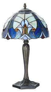 Modrá stolná Tiffany lampa Hilla - Ø 25*40 cm E14/max 1*40W - Clayre & Eef