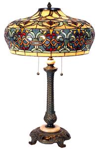 Modrá stolná Tiffany lampa Maesinet - Ø 47*71 cm E27/max 2*60W - Clayre & Eef