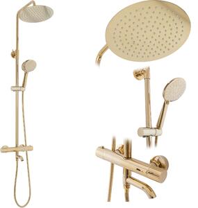 Rea Lungo, sprchový set s vaňovým výtokom, zlatá lesklá, REA-P4114