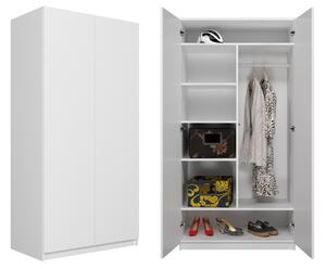 TP Living Šatníková skriňa Malva 90 cm biela