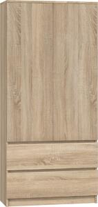 TP Living Šatní skříň MALWA I 90 cm dub sonoma