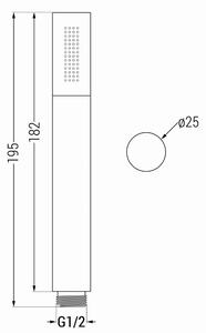 Mexen príslušenstvo - podomietkový 1-bodový ručný sprchový set R-70, ružovo zlatá, 785706051-60