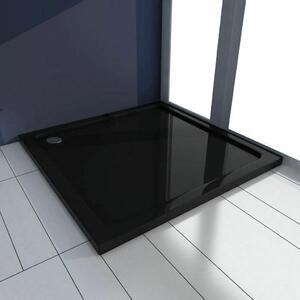 Rea SAVOY - Akrylátová sprchová vanička 80 x 80 x 6 cm + sifón, čierna, REA-K4804
