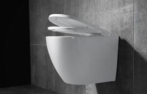 Rea CARLO mini - rimless závesná WC misa 49x37 s pomaly-padajúcim sedátkom ABS, biela, REA-C6200