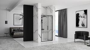 Rea - RAPID FOLD zalamovacie sprchové dvere - čierny mat, 90 x 195 cm, REA-K6419