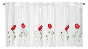 Biela záclona 155x45 cm Poppies – Sehlbach