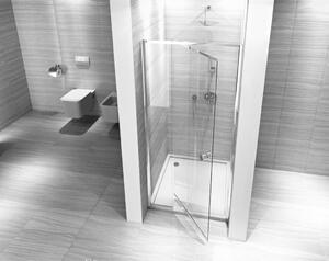 Rea WIKTOR, nastaviteľné vyklápacie sprchové dvere 80-100x190cm, 6 mm číre sklo, chrómový profil, REA-K0548
