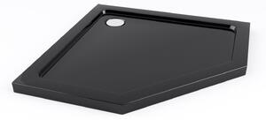 Rea - DIAMOND BLACK päťuholníkový sprchový kút 80 x 80 cm, čierny matný, číre sklo, REA-K6900