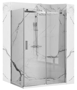 Rea Nixon, sprchovací kút s posuvnými dverami 120(dvere) x 100(stena), pravý, 8mm číre sklo, chrómový profil, KPL-00432