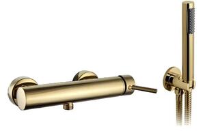 Rea Lungo, sprchová batéria s bodovou ručnou súpravou, zlatá lesklá, REA-B6636