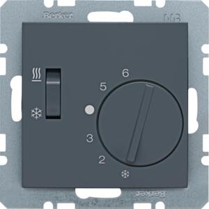 Berker 20291606, Spínač ovládača, Plast, Kov, Antracit, 230 V
