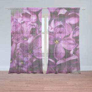 Sablio Záclony Fialové kvety: 2ks 150x250cm