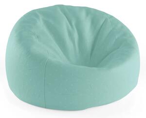 Sablio Sedací vak Cocoon Biele čiarky na tyrkysovej - 75 x 45 x 35 cm