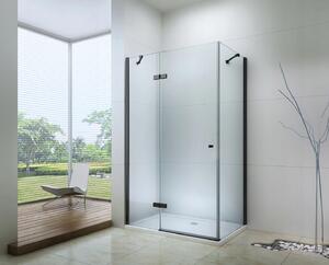 MEXEN - Roma sprchovací kút, dvere krídlové, 110 x 100 cm, transparentné - čierna - 854-110-100-70-00