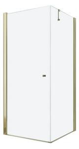 Mexen PRETORIA DUO sprchovací kút 70x70cm, 6mm sklo, zlatý profil-číre sklo, 852-070-070-52-00
