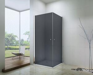 Mexen PRETORIA DUO sprchovací kút 90x90cm, 6mm sklo, chrómový profil-šedé sklo, 852-090-090-02-40