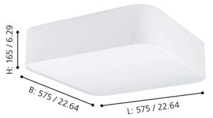Eglo 99089 - Stropné svietidlo PASTERI SQUARE 5xE27/25W/230V
