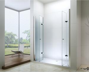 Mexen Lima Duo, sprchové skladacie dvere do otvoru 140 cm, 6mm číre sklo, chrómový profil, LIMA DUO DOOR 140