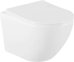 Mexen LENA Rimless, závesná wc misa 48 x 36 cm, biela, 3322XX00