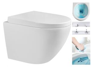 Mexen LENA Rimless, závesná WC misa so sedátkom pomaly-padajúcim, 48 x 36 cm, biela, 30221000