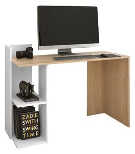 NovýNábytok.sk PC stolík Zunno (biela + dub sonoma). Vlastná spoľahlivá doprava až k Vám domov. 1119364