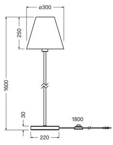 Ledvance - Stojacia lampa DECOR RAFFIA 1xE27/15W/230V rafia