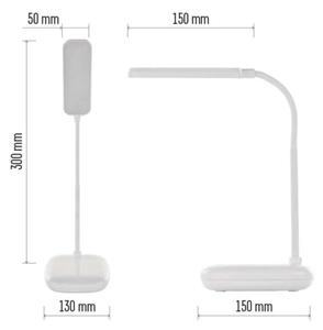 LED Stmievateľná flexibilná stolná lampa LED/12W/230V 3000K/4000K/6500K biela