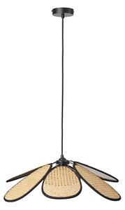Osram - Závesný luster na lane DECOR RATTAN 1xE27/15W/230V pr. 58 cm béžová/čierna