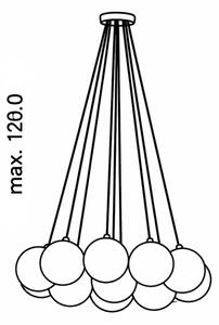 Brilagi - Luster na lanku GLOBE 15xE14/15W/230V biely